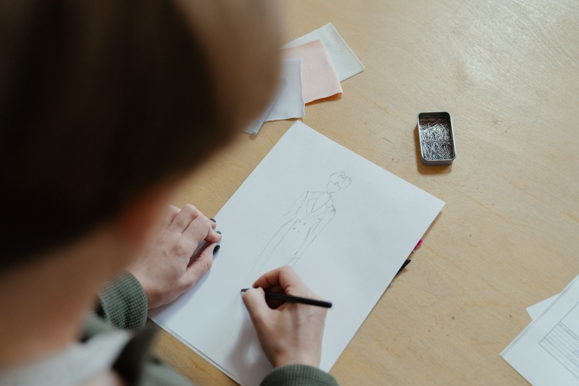 Designer at work in the studio