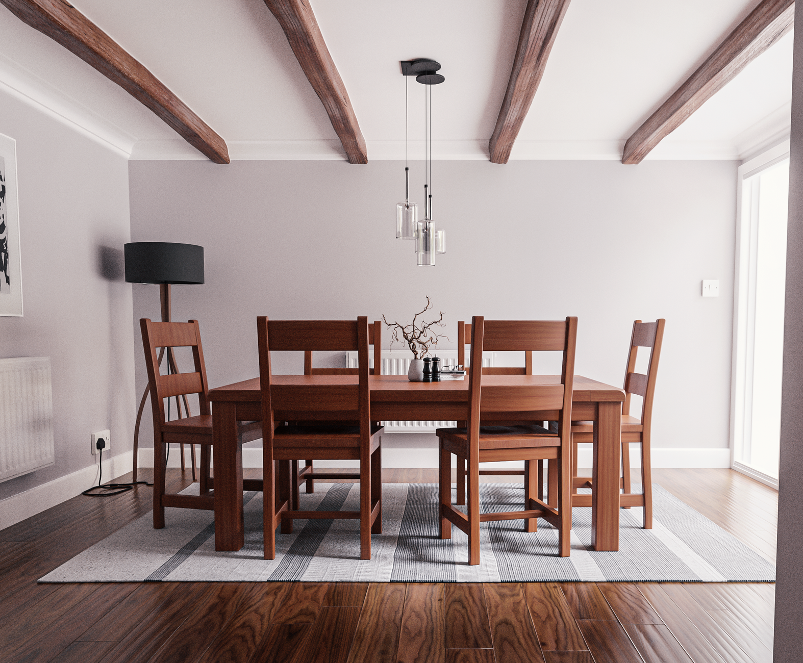 Rendering 3D di un interno