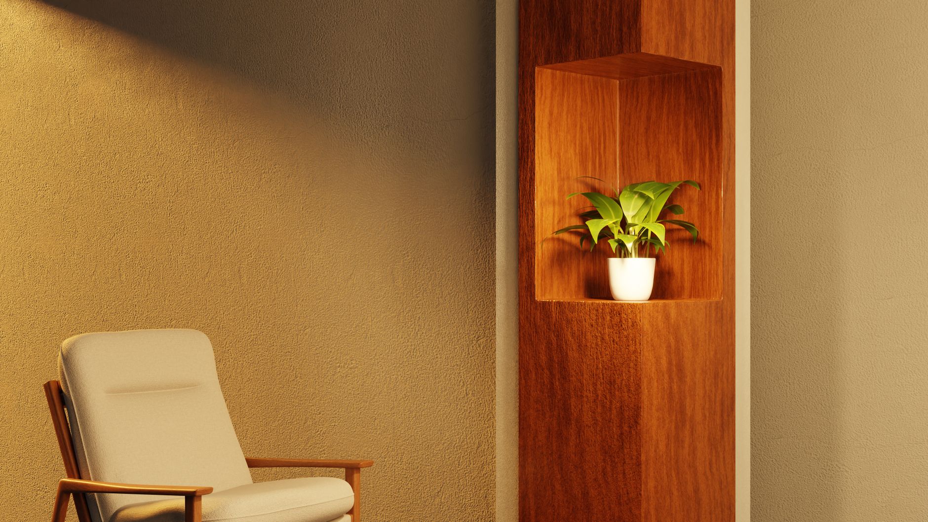 Rendering 3D di un interno