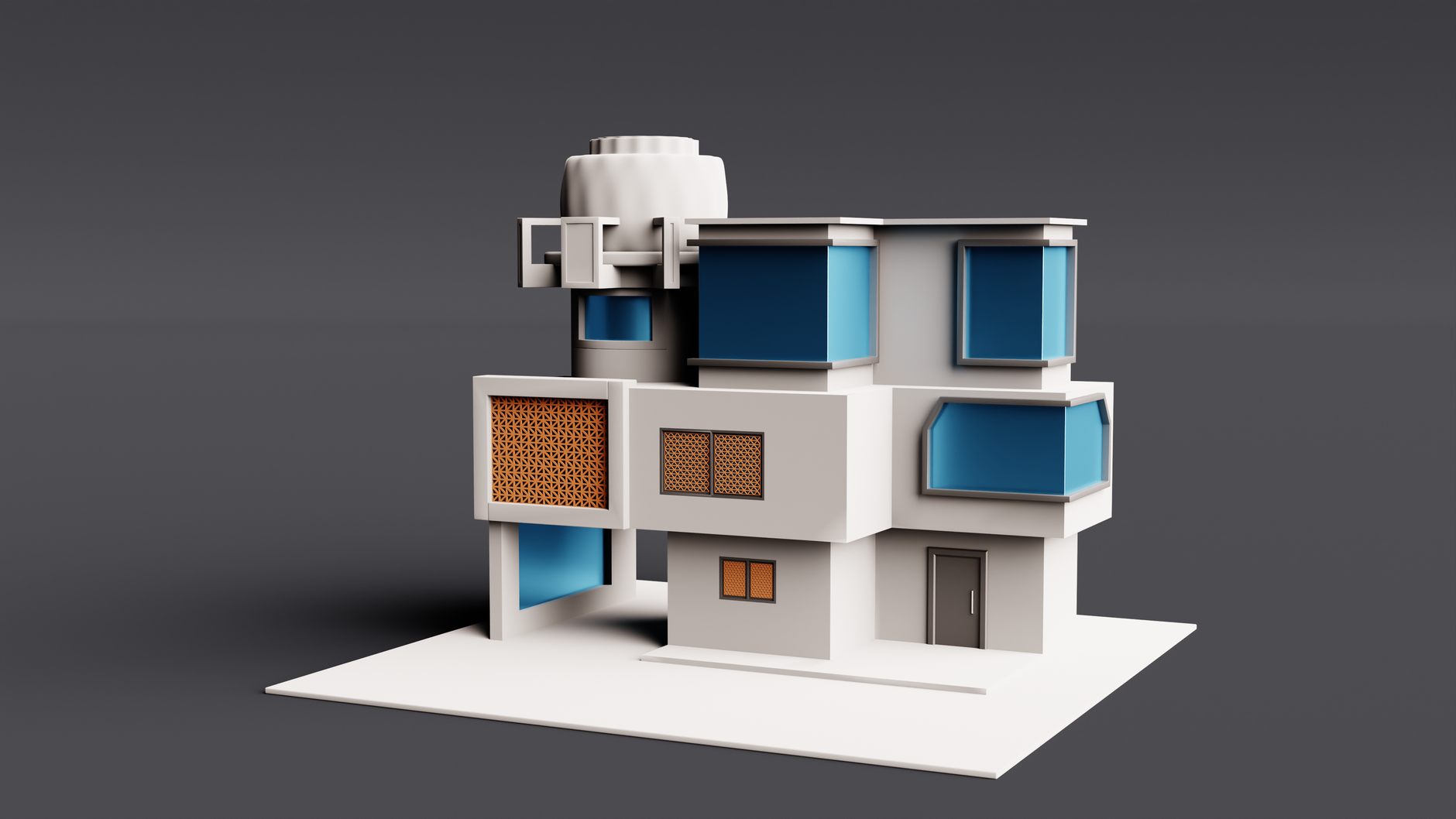 Rendering 3D di un interno