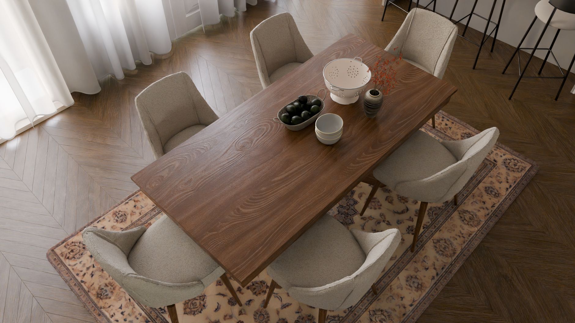 Rendering 3D di un interno
