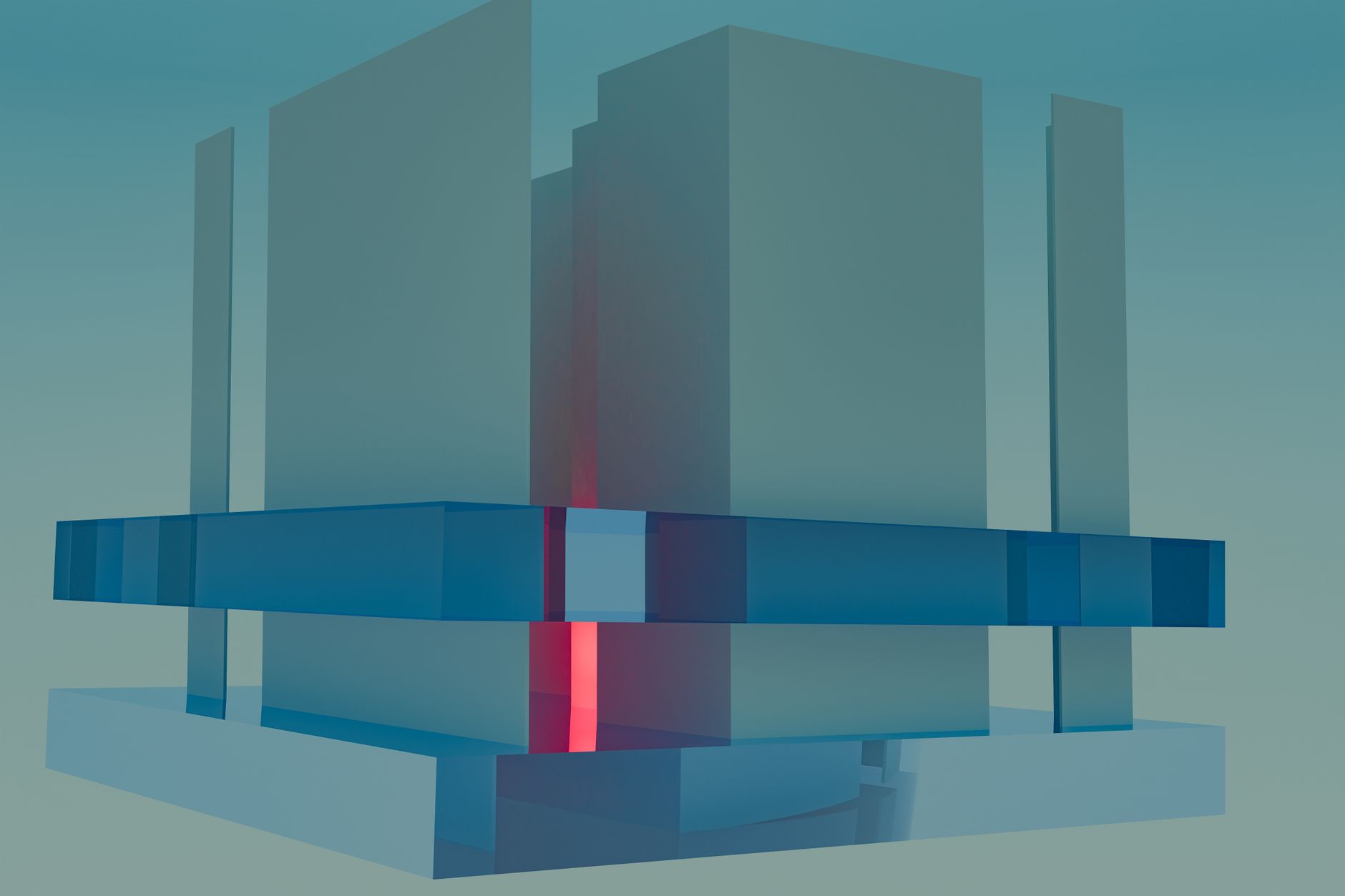 Rendering 3D di un interno