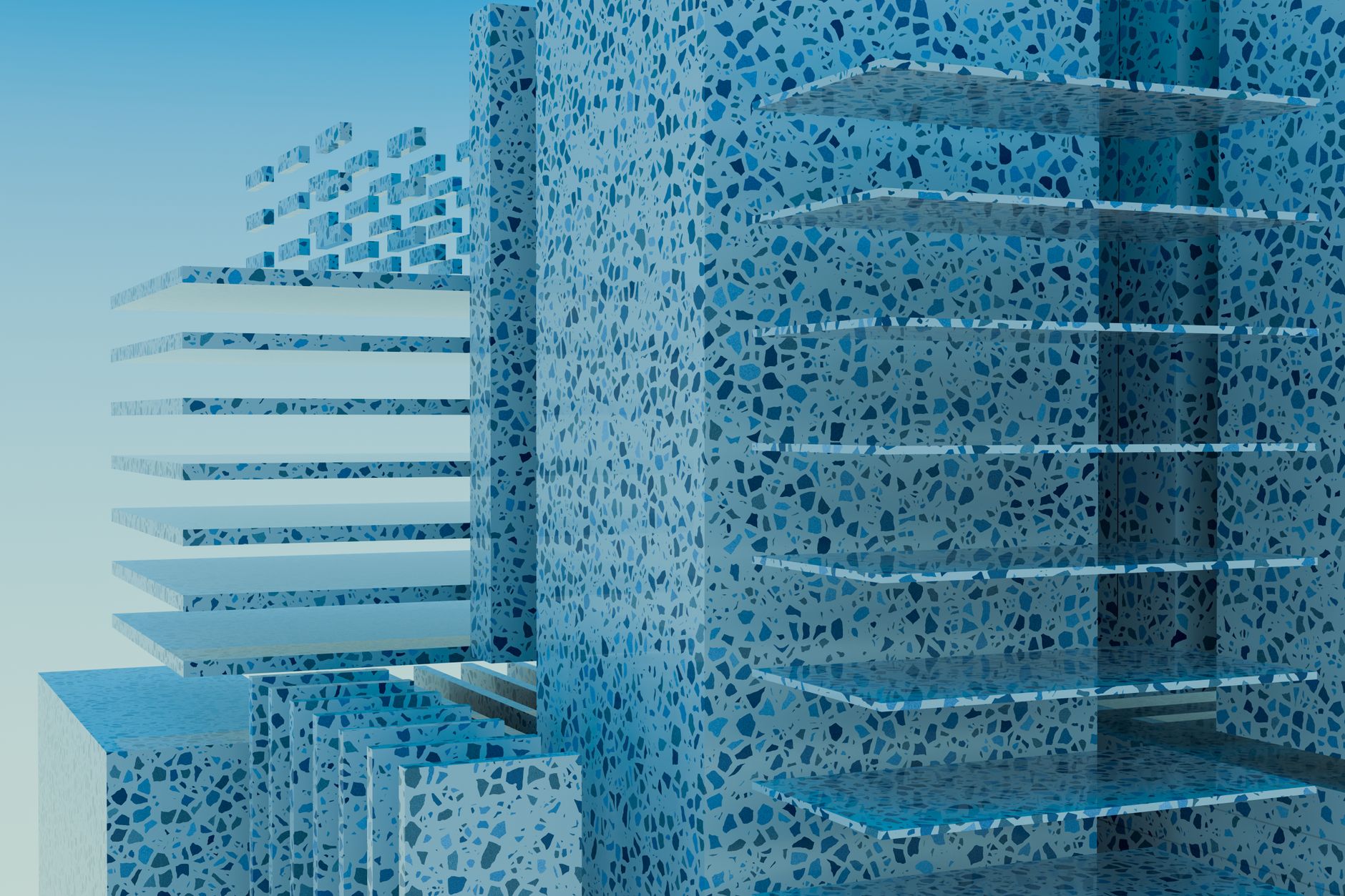 Rendering 3D di un interno