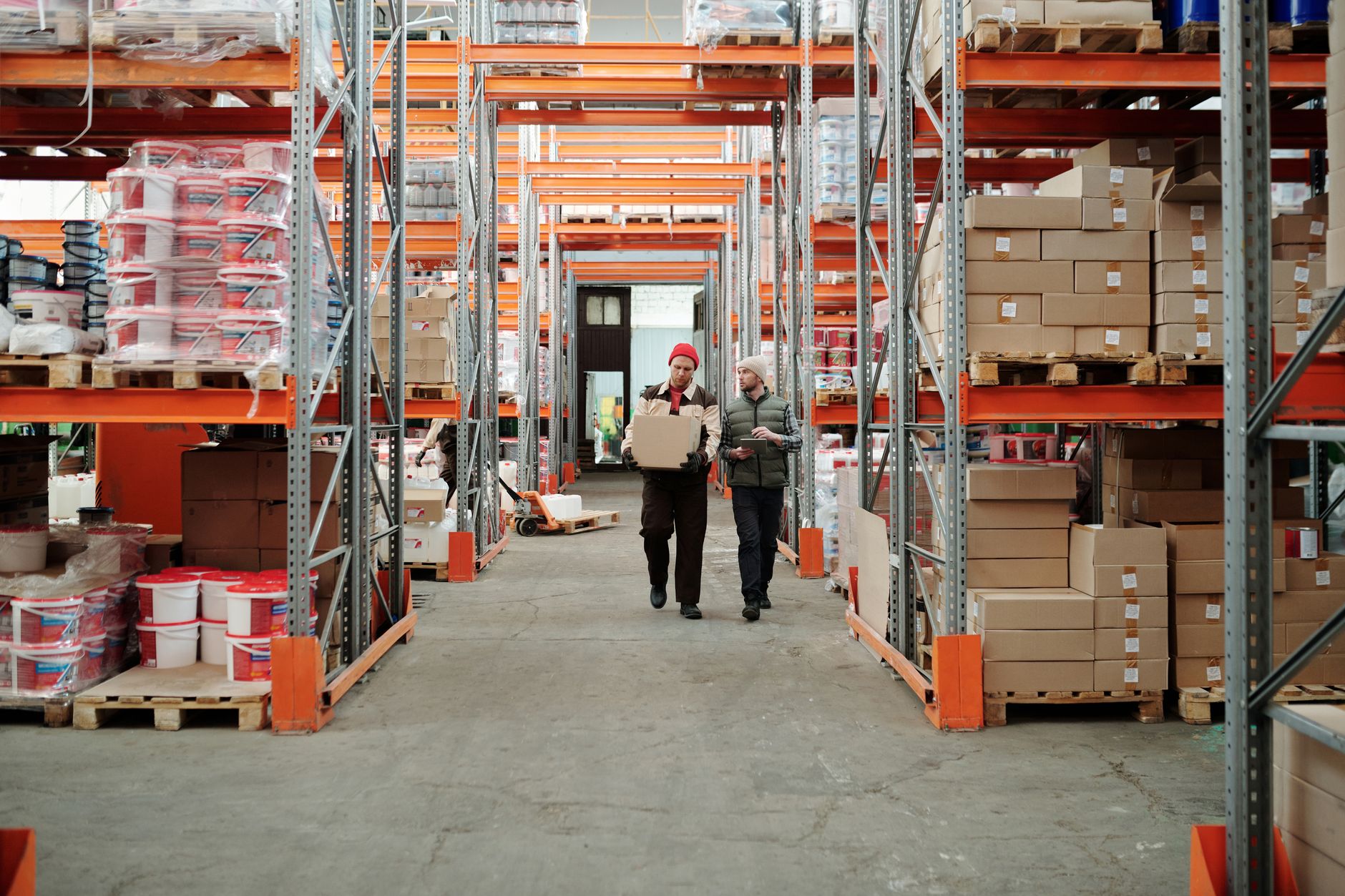 Pallet in magazzino logistico